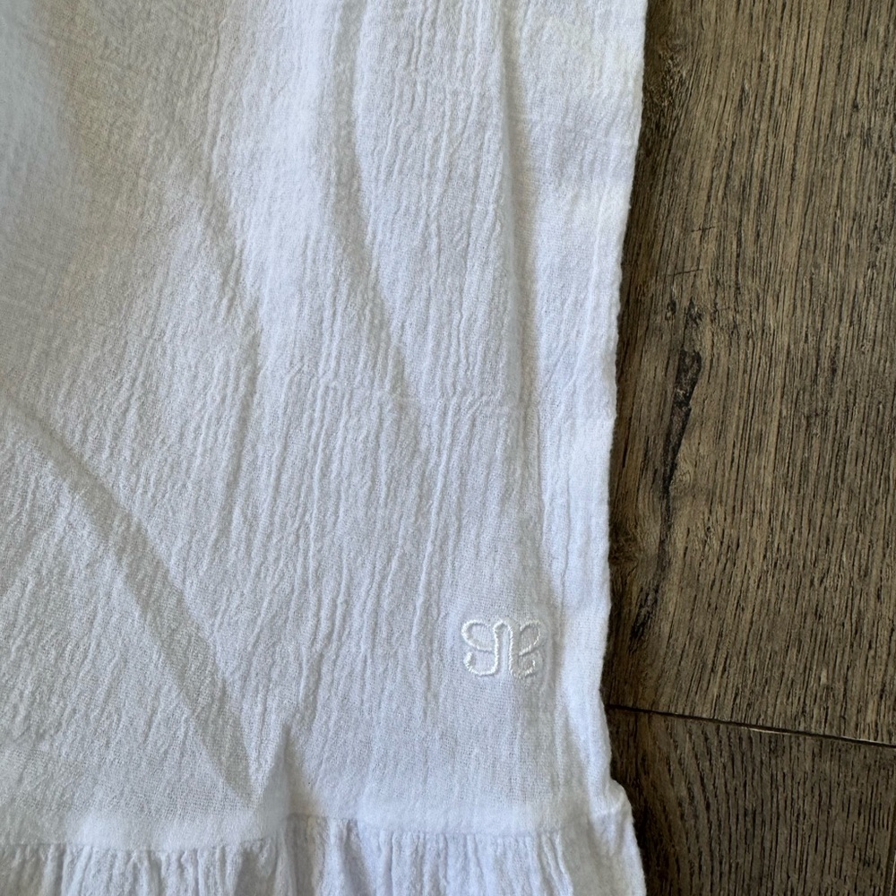 Albion Fit Crisp White Cotton Sun Dress- Size Small - Picture 3 of 5